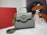 Versace La Medusa Grey with Gold Buckle Bag 26x12x20cm - 1