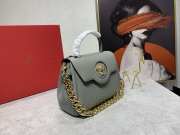 Versace La Medusa Grey with Gold Buckle Bag 26x12x20cm - 6