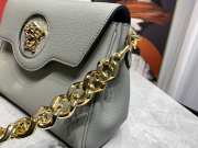 Versace La Medusa Grey with Gold Buckle Bag 26x12x20cm - 5