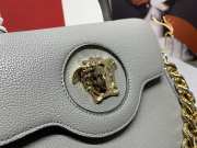 Versace La Medusa Grey with Gold Buckle Bag 26x12x20cm - 4