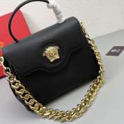 Versace La Medusa Black with Gold Buckle Bag 26x12x20cm - 6