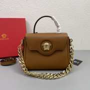 Versace La Medusa Brown with gold Buckle bag J06119 26x12x20cm - 1