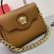 Versace La Medusa Brown with gold Buckle bag J06119 26x12x20cm - 3