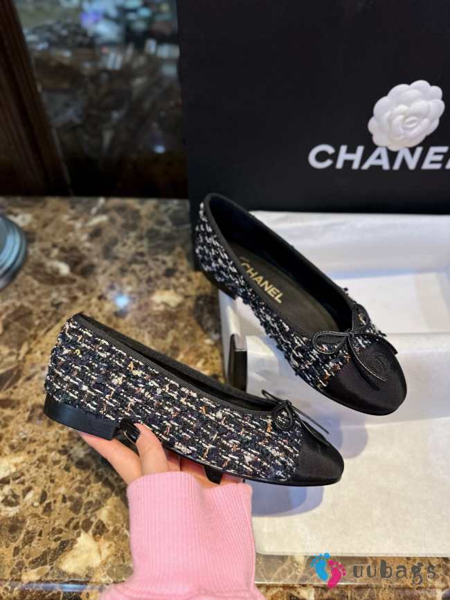 Chanel Tweed 22K Black Shoe  - 1