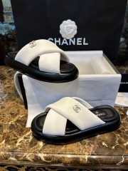 Chanel White 22s Slipper  - 1