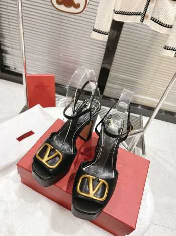 Valentino Sandal High Heels Black 15cm