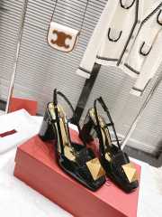 Valentino Sandal Black Gold Buckle 9.5cm - 5