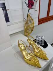 Valentino Slingback Pump In Transparent Polymer Gold - 1