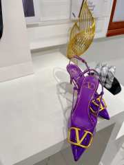 Valentino Slingback Pump In Transparent Polymer Purple - 5