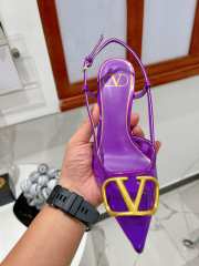 Valentino Slingback Pump In Transparent Polymer Purple - 3