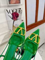 Valentino Slingback Pump In Transparent Polymer Green - 4