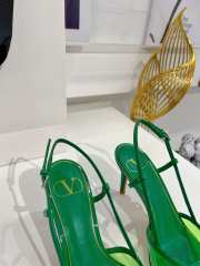 Valentino Slingback Pump In Transparent Polymer Green - 5