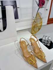 Valentino Slingback Pump In Transparent Polymer Brown - 1