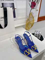 Valentino Slingback Pump In Transparent Polymer Blue - 1