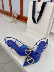 Valentino Slingback Pump In Transparent Polymer Blue - 5