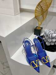 Valentino Slingback Pump In Transparent Polymer Blue - 2