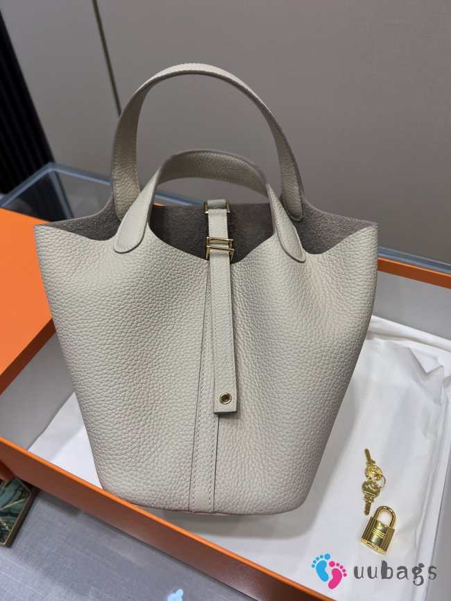 Hermes Picotin Lock Silver Bag 18cm - 1