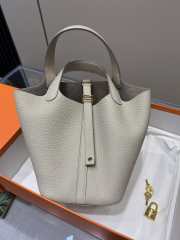 Hermes Picotin Lock Silver Bag 18cm - 1