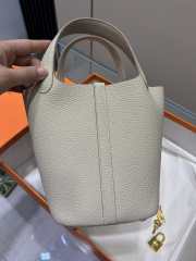 Hermes Picotin Lock Silver Bag 18cm - 3