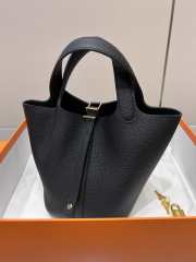 Hermes Picotin Lock Black Bag 18cm - 1