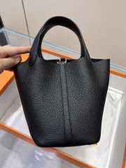 Hermes Picotin Lock Black Bag 18cm - 3