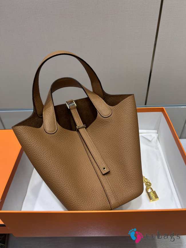 Hermes Picotin Lock Brown Bag 18cm - 1