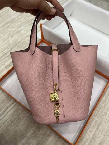 Hermes Picotin Lock pink Bag 18cm