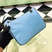 Prada Nylon & Saffiano Leather Blue shoulder bag 24x18.5x6cm - 5