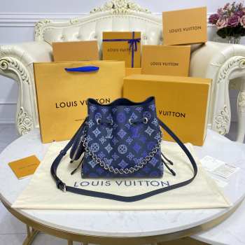 Louis Vuitton Bella Bucket Blue Bag 19x22x14cm