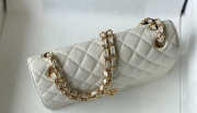 Chanel Flapbag Classic White with gold hardware 25cm - 3