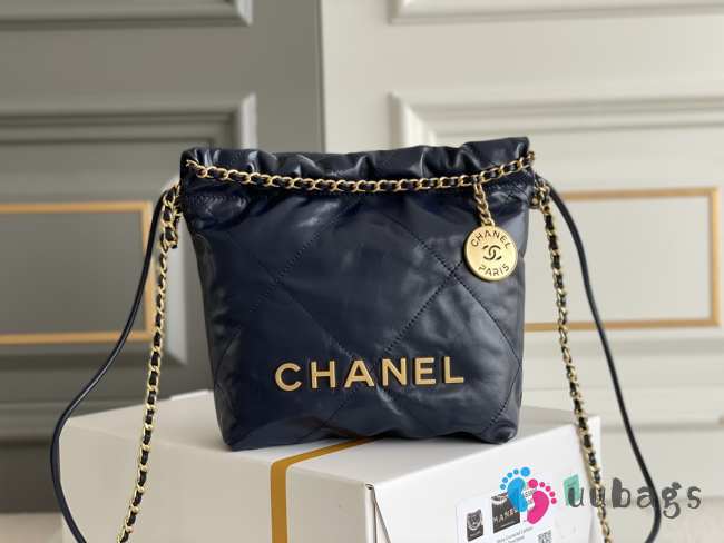 Chanel 23s blue tote bag mini 19x20x6cm - 1