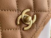 Chanel 23P Coco Handle In Brown 13x19x9cm - 5