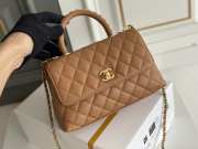 Chanel 23P Coco Handle In Brown 14x24x10cm - 6