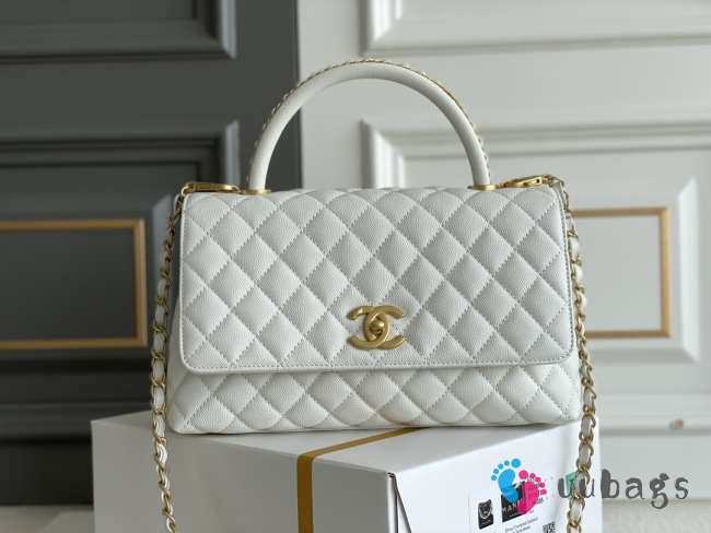 Chanel 23P White Coco handle 29x18x12cm - 1