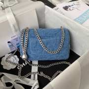 Chanel denim flap bag 19x24x9cm - 2