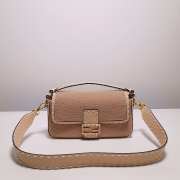 Fendi Baguette Re-Edition bag in brown sheepskin - 1