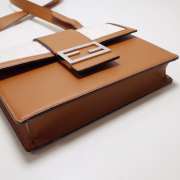 Fendi Flat Baguette Brown Leather 22.5x4x16cm - 4