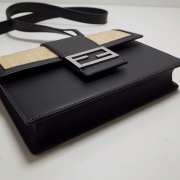 Fendi Flat Baguette Black Leather 22.5x4x16cm - 3