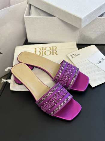 Dior Dway heeled slide purple 