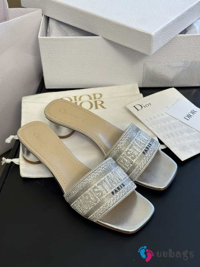 Dior Dway heeled slide gray 5cm - 1