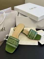 Dior Dway heeled slide green 5cm - 6