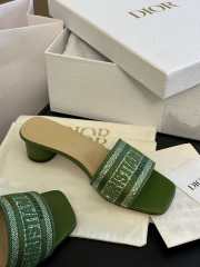 Dior Dway heeled slide green 5cm - 4