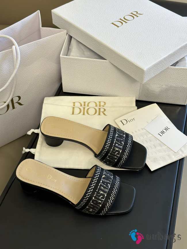 Dior Dway heeled slide black 5cm - 1