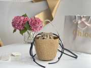 Chloe Small Woody Basket Beige 17x16x16cm - 1