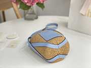 Chloe Mifuko Small Woody Basket Blue 17x16x16cm  - 6