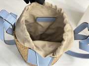 Chloe Mifuko Small Woody Basket Blue 17x16x16cm  - 2