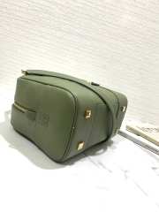 Loewe Amazona square bag in nappa calfskin green - 3