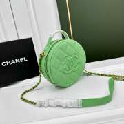 Chanel Round bag green 16x6cm - 3