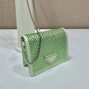 Prada Duchesse bling Green 11.5x8cm - 3