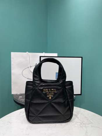 Prada black mini bag 1BG451 18x16x10cm